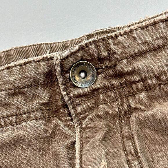 Vintage Mossimo Cargo Supply Shorts Mens 38 Brown Chino Distressed Skate Y2K - Picture 4 of 11